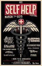 SELF HELP FESTIVAL 2015 CONCERT TOUR POSTER:Pierce The Veil,Sleeping With Sirens