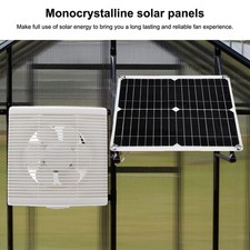 Solar Fan 12W 12V DC Monocrystalline Solar Panel Powered Exhaust Fan For Outdoor