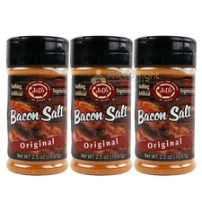 3 Pack J&D's Original Bacon Salt All Natural Bacon Flavored Seasoning Spice Rub