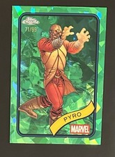 2025 Topps Chrome Marvel Comics Sapphire Green 71/99 Pyro #66