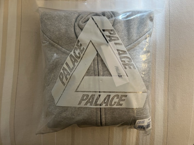 Palace 5G Zip Hood Hoodie Hooded Fleece Sweatshirt GREY MARL Men's