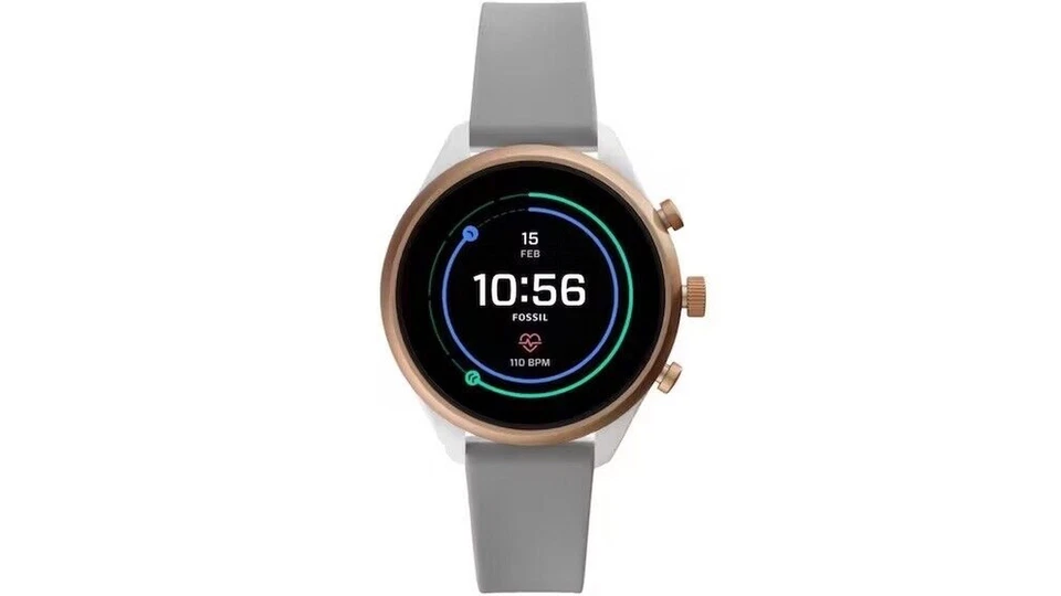 New Fossil Sport FTW6025 Grey Gold Touch Screen OS Smart Watch 41mm  - Image 3 of 4