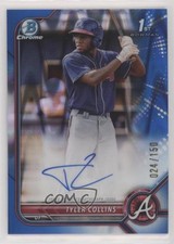 2022 Bowman Chrome Prospect Blue RayWave Refractor 24/150 Tyler Collins Auto a8r