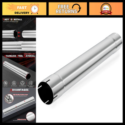 4'' Stainless Steel Muffler Straight Pipe - 30'' Long Exhaust System Upgrade