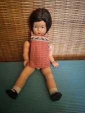 Vintage German Celluloid Doll 10   Needs REPAIR Original clothes Arm Leg Moving