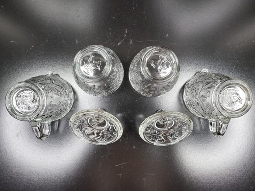 15 Pc Princess House Fantasia Clear 11) Mugs 2) Creamer 2) Sugar & Lid Glass Lot - Picture 11 of 12