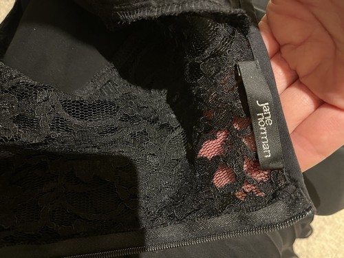 Jane Norman Black lace and chiffon Babydoll Dress LBD Size UK6 - Picture 10 of 10