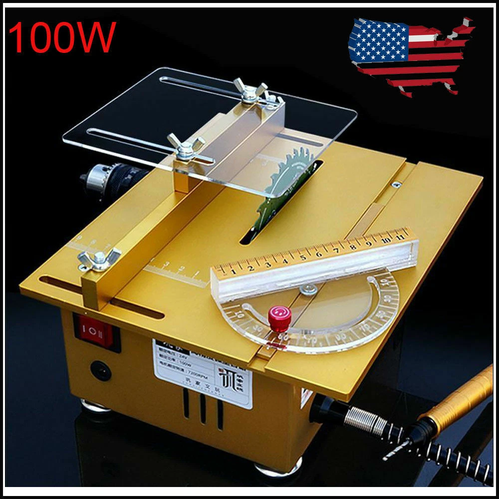 7200RPM Mini Table Saw DIY Woodworking Lathe Electric Polisher Cutting Machine
