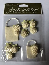 jolees boutique Scrapbooking stickers “fabric Flowers”