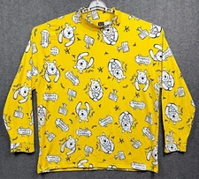 Cakeworthy Disney Shirt Mens 3XL Yellow Winnie the Pooh Long Sleeve Stretch XXXL