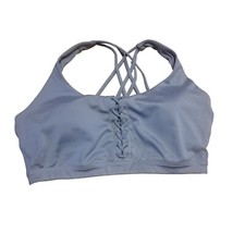 Victoria's Secret Medium DD Live On Point Sports Bra Min Support Strappy Blue