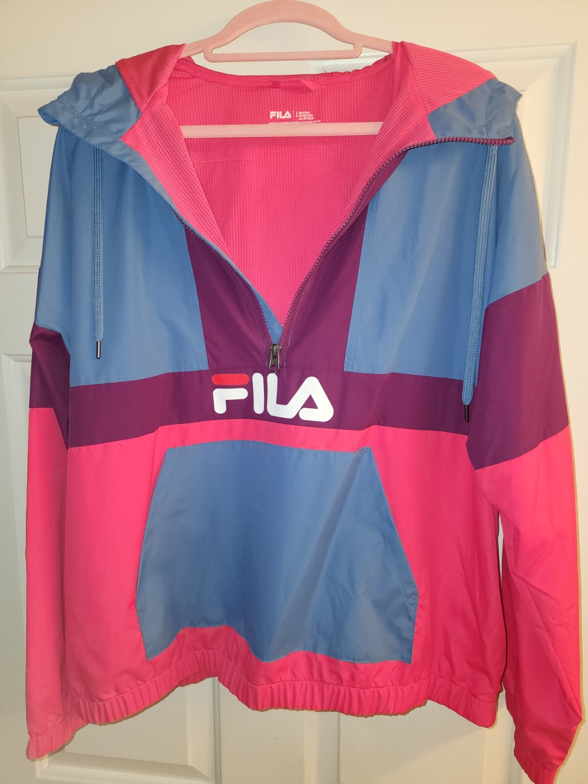 FILA Women's Windbreaker Pullover Jacket Size Large