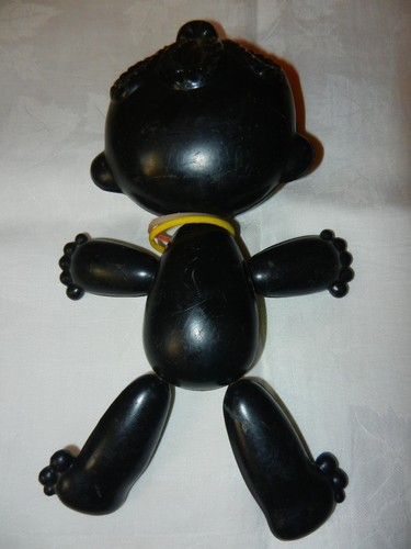 old 1960s russian toy baby girl vtg Children negro gift naked doll Afro-American - Picture 9 of 20