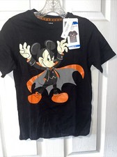 NEW Disney Mickey Mouse Boys Halloween Glow In The Dark Family T-Shirt 10/12