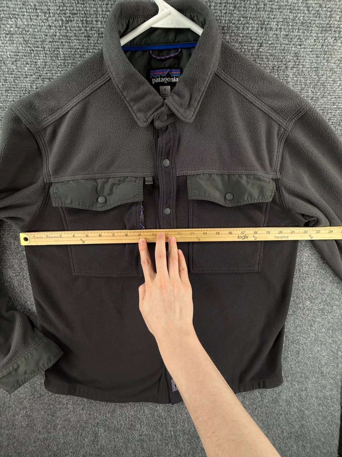 patagonia early rise snap pockets fleece long sleeve shirt