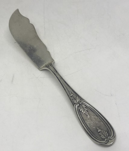 Coin Silver Butter Knife Spreader By Augustine Dunyon Portland ME c1840 Rare - Picture 6 of 10