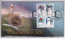 AUSTRALIAN PNC COVER: 2015 $1   LIGHTHOUSES COIN -..