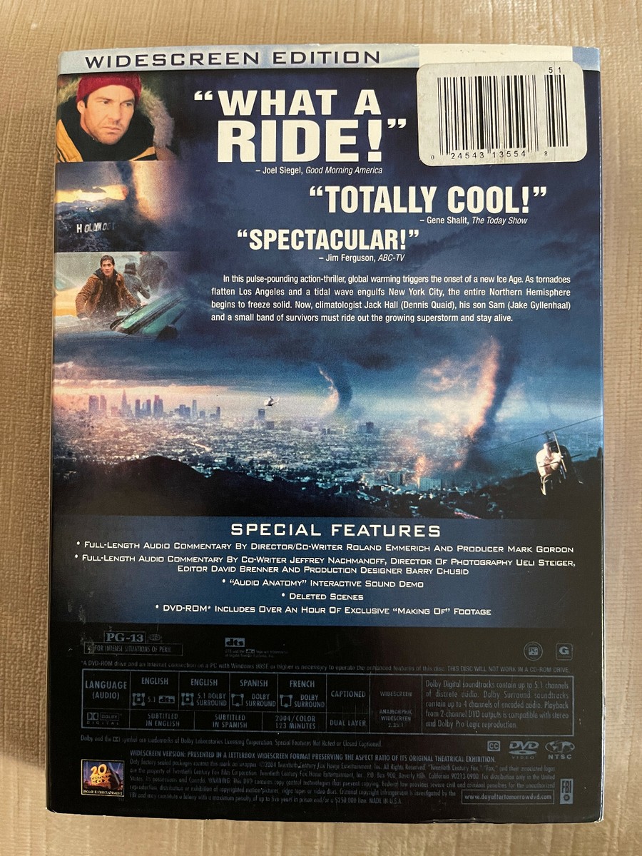 THE DAY AFTER TOMORROW (2004 - DVD) - WIDE SCREEN ED. Director