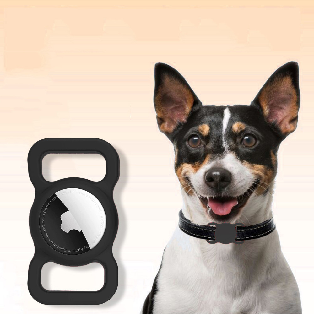 Airtag holder for cat or dog collar (Black) Silicone
