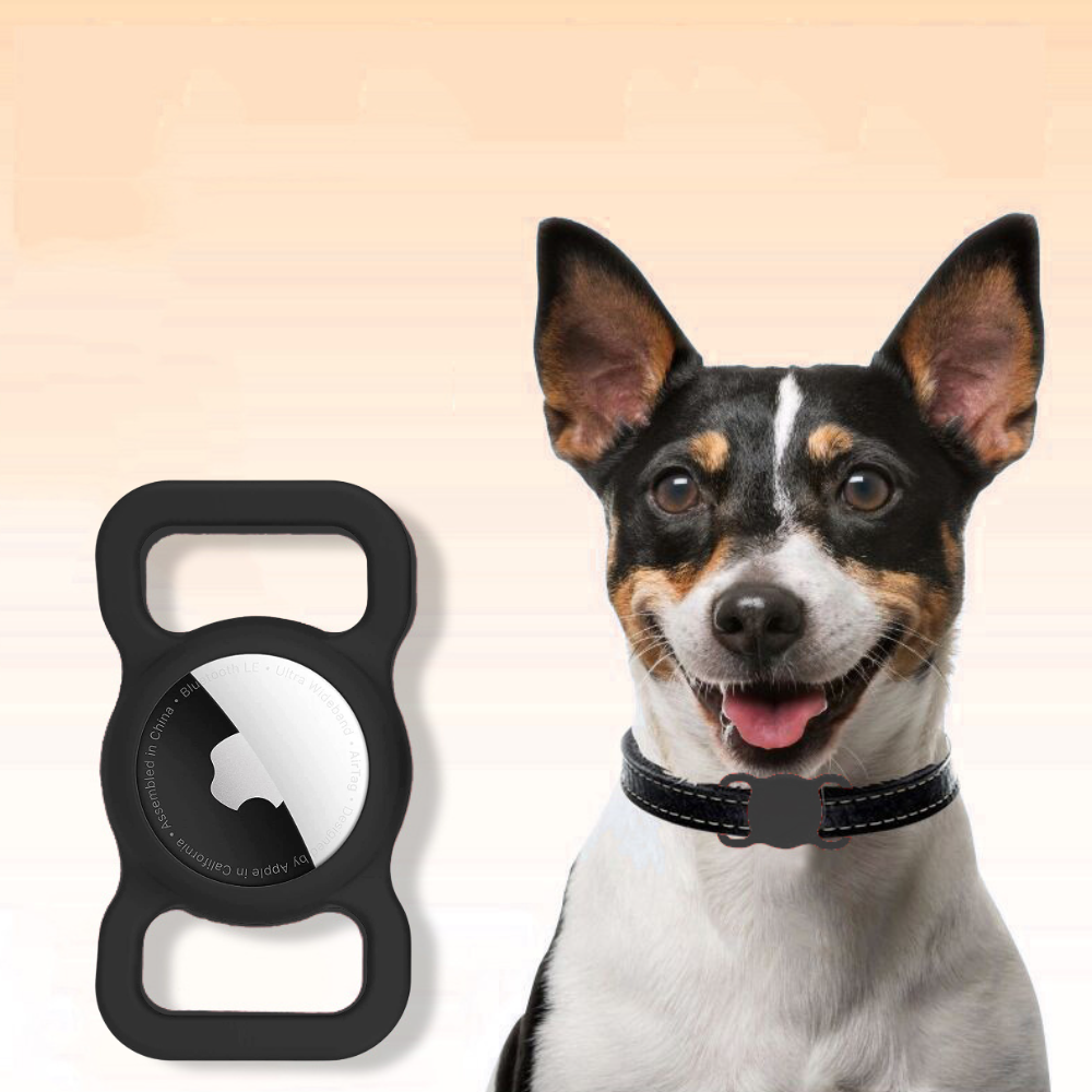 Airtag holder for cat or dog collar (Black) Silicone