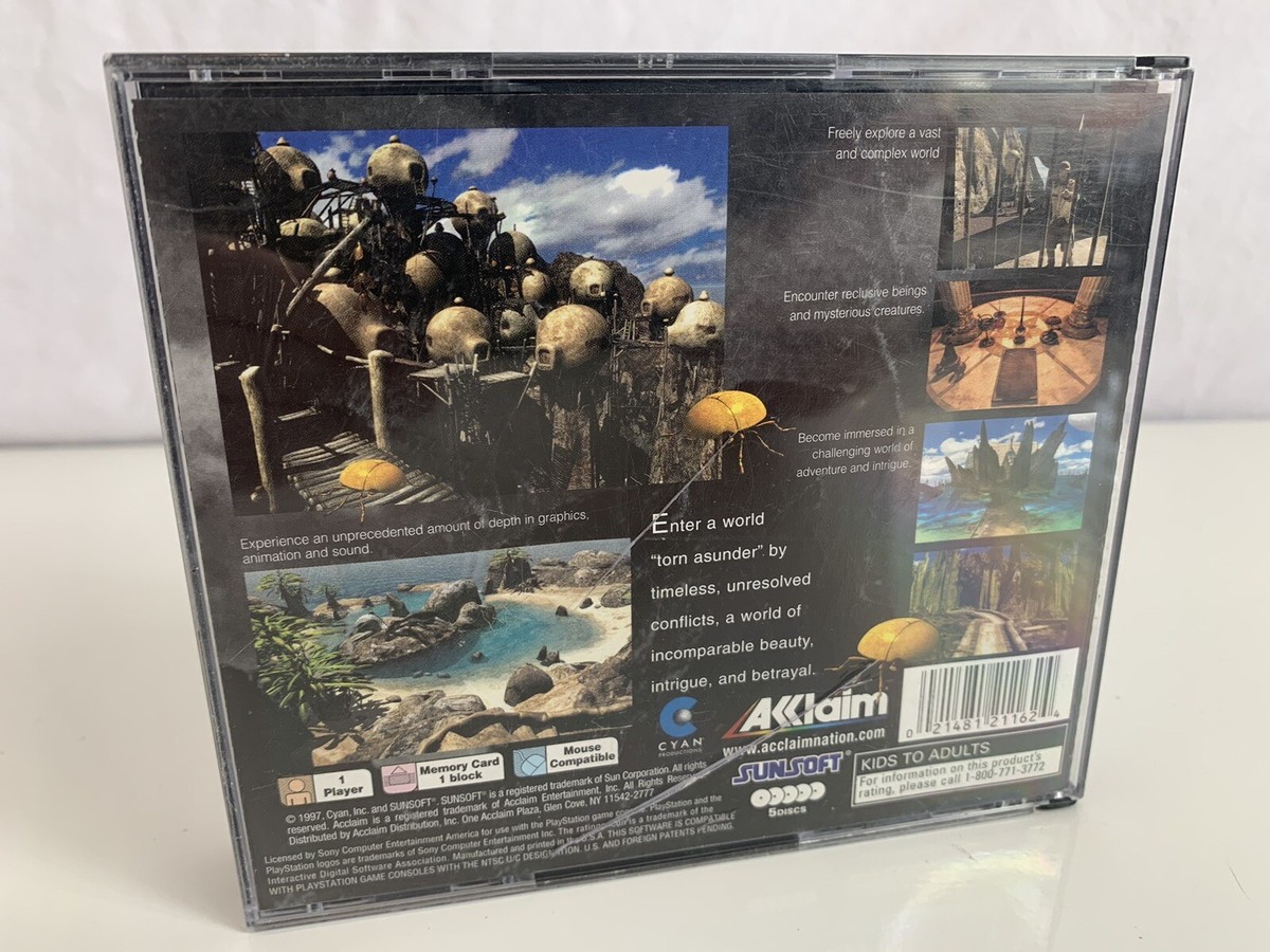 Riven: The Sequel to Myst (Sony PlayStation 1, 1997) PS1 4-Disc