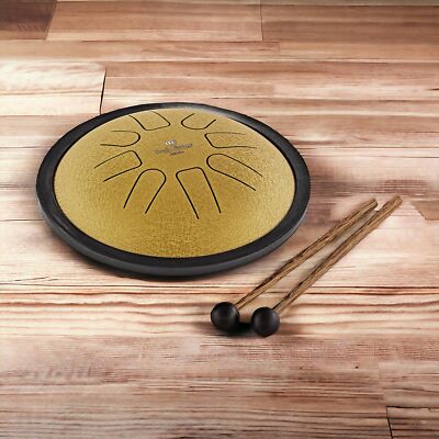 Meinl SSTD3G Small Steel Tongue Drum C-Moll, Gold   inkl. Tasche & Paar Schlägel