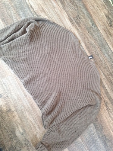 Steve Madden Dark Olive Madison Satin Pocket Sweater Size Large - Picture 10 of 10