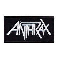 Anthrax Logo Embroidered Iron-On Patch Heavy Metal Rock Band Applique