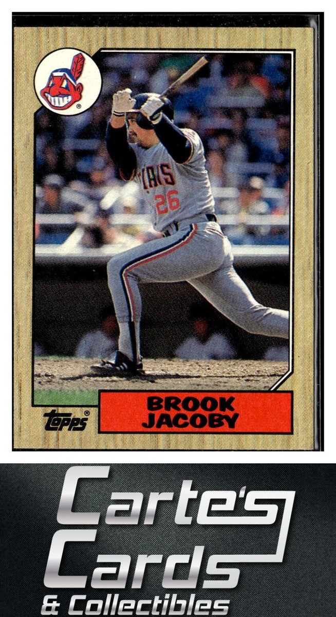 Brook Jacoby 1987 Topps #405 Name on Back in Yellow Cleveland