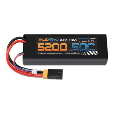PowerHobby 2S 7.4V 5200mAh 50C Lipo Battery Pack w XT60 Connector