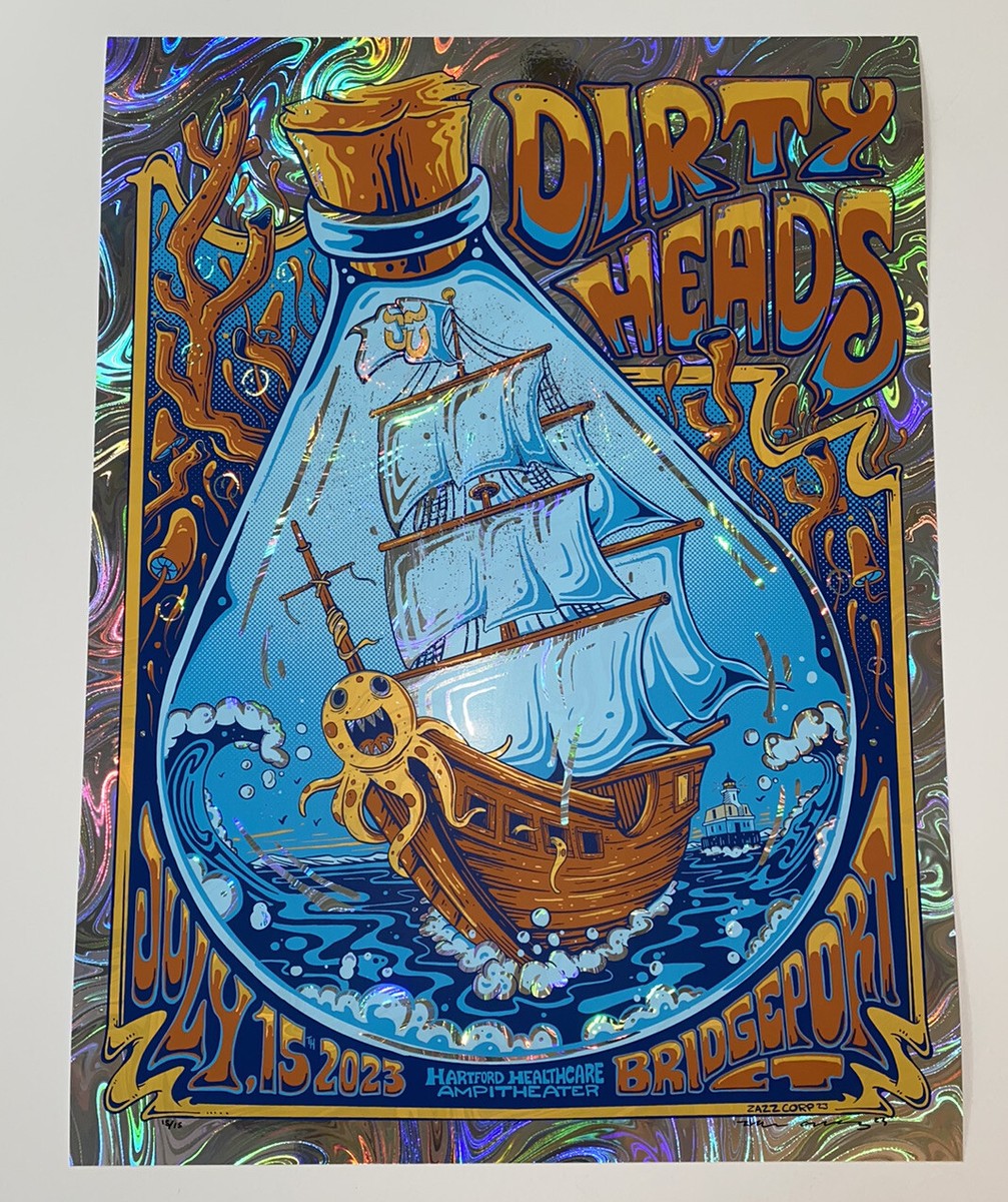 Dirty Heads Poster Bridgeport CT 2023 S/N Silkscreen #'d X/15