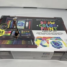 Art 101 Budding Artist Multifunctional Art Set/ Kit in Wood Case with 138 Pieces