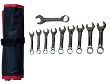 10 pc Combination Stubby Wrench Set - METRIC
