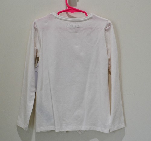 NWT GIRLS KIDS GUESS LONG SLEEVE T-SHIRT WHITE TIE FRONT STAR TEE SZ 2, 3, 4, 6 - Picture 4 of 5