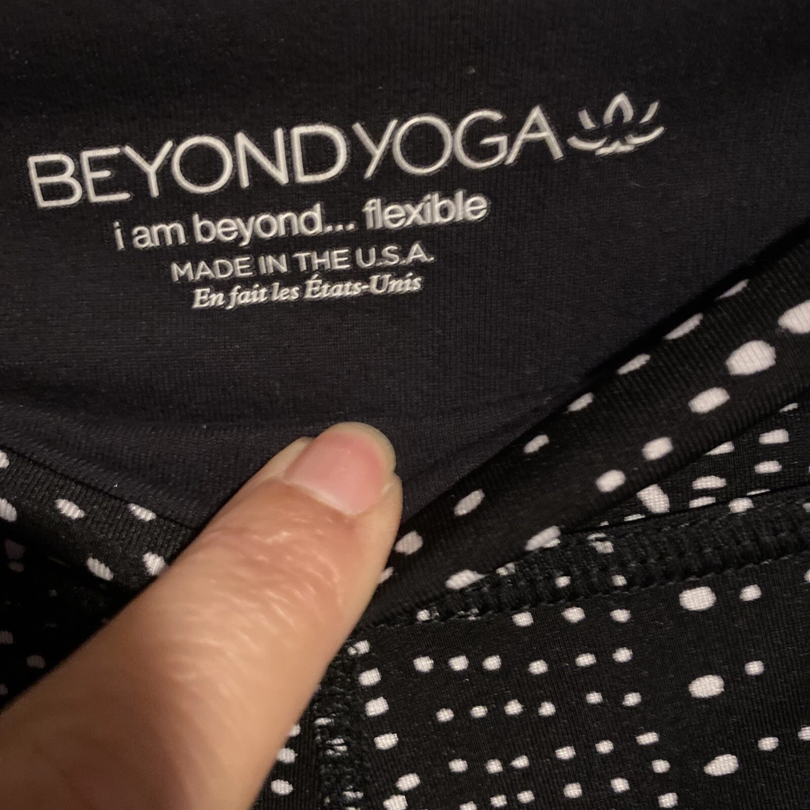 beyond-yoga mid rise swirling dots euc leggings