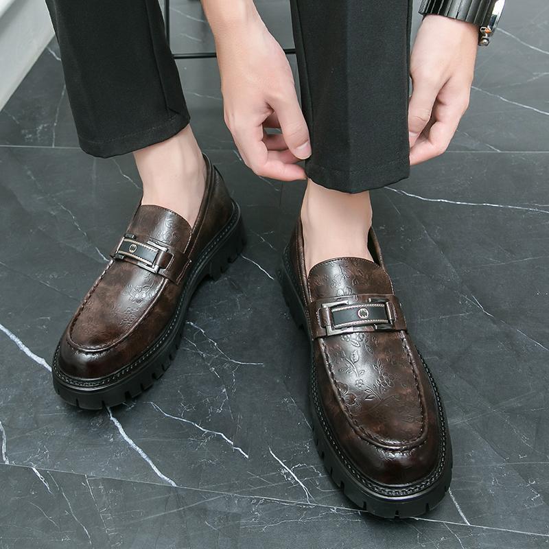 SAOLA Scarpe Oxford pull on uomo tempo libero retrò da lavoro pump abito da uomo business britannico