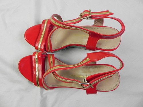 Giuseppe Zanotti Rot Blumen Leder Plateau Keilabsatz Größe 41 YY268-8 41 - Bild 8 von 14