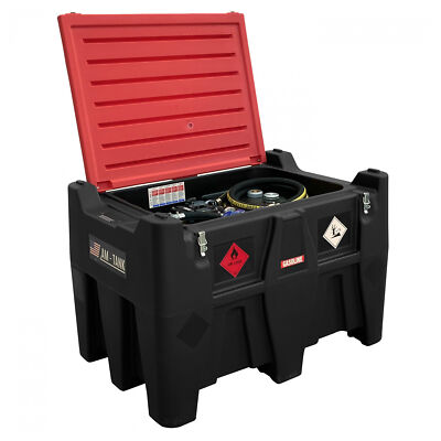 #ad AM TANK 116 Gallon Gasoline amp; Diesel Fuel Tank with 12 Volt Pump amp; Covering Lid $1499.99