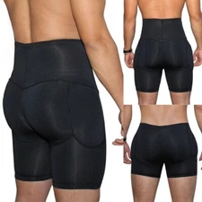 Men's High Waist Boxer Shorts Belly Control Body Shaper Compression Girdle Pants