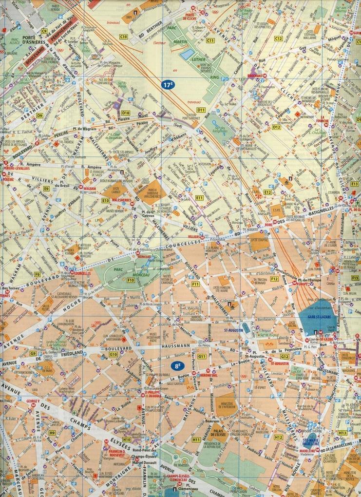 Thumbnail - Paris - Michelin City Plan 54 | 2017 | Englisch