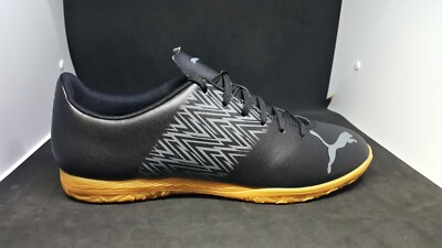 PUMA Mens Tacto Soccer TrainingShoes, - Puma Black-Castle rock Gum