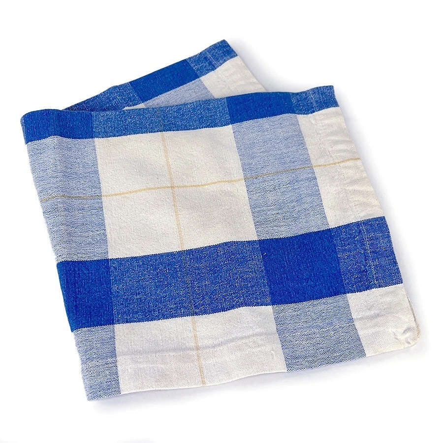 Винтажные синие и желтые салфетки и скатерть в клетку от Williams Sonoma - 5 - Изображение 2 из 4