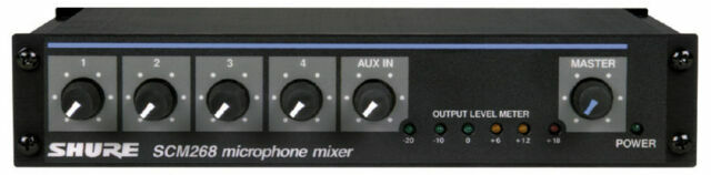 Shure SCM268 4 Channel Microphone Mixer - Black 42406054935