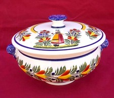 QUIMPER HENRIOT Petite Bretonne Lidded Tureen Casserole French Faience