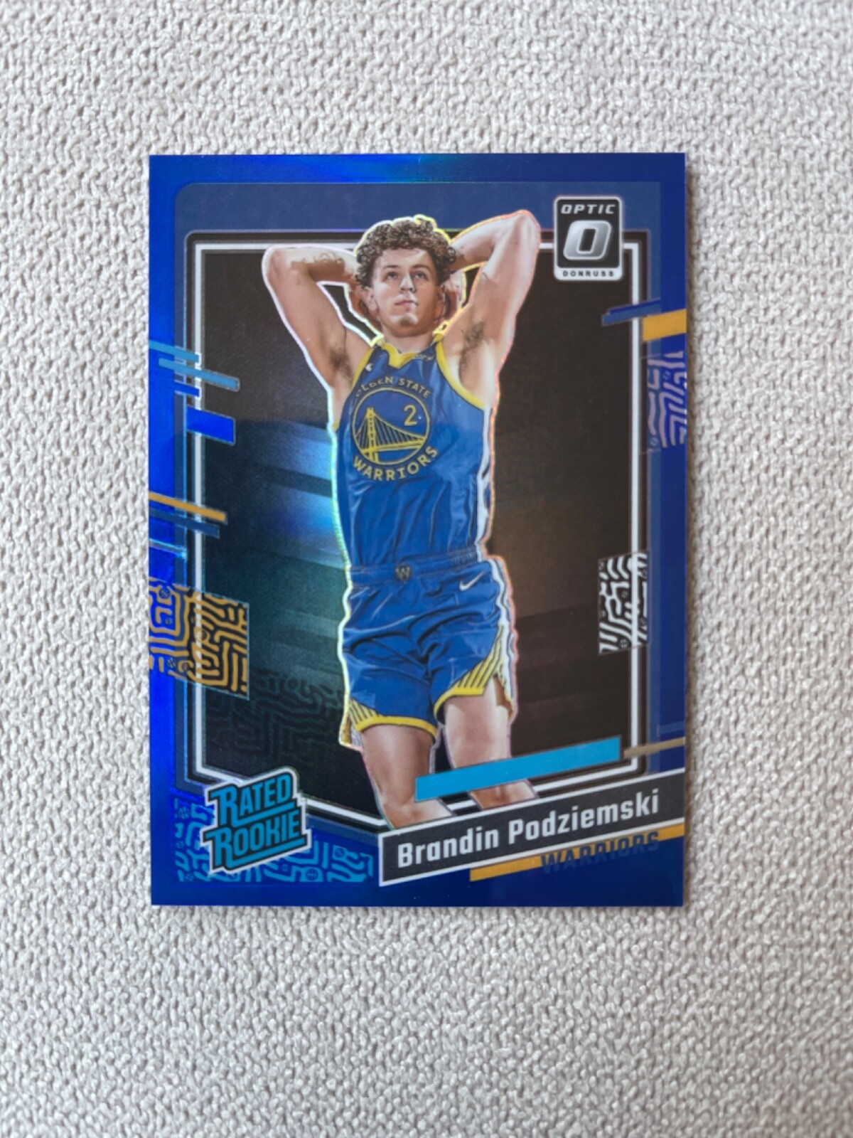 2023-24 Donruss Optic Brandin Podziemski Rated Rookie Blue Prizm /49 203 RC