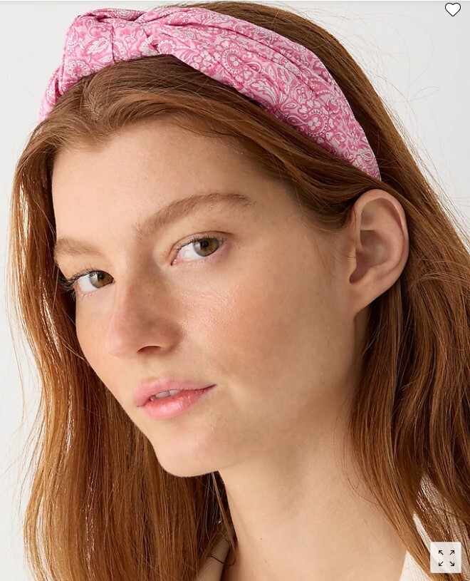 New J Crew Blue Striped Cotton Knotted Headband 1 display picture 1