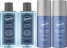 Designer Fragrances Savore Men's Bundle - Each Package Includes 2 x 150ml Body S