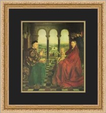 Impresión enmarcada personalizada Jan van Eyck La Virgen con el Canciller Rolin