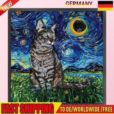 Full Embroidery Eco-cotton Thread 11CT Counted Cat Cross Stitch Kit (ACC-156)