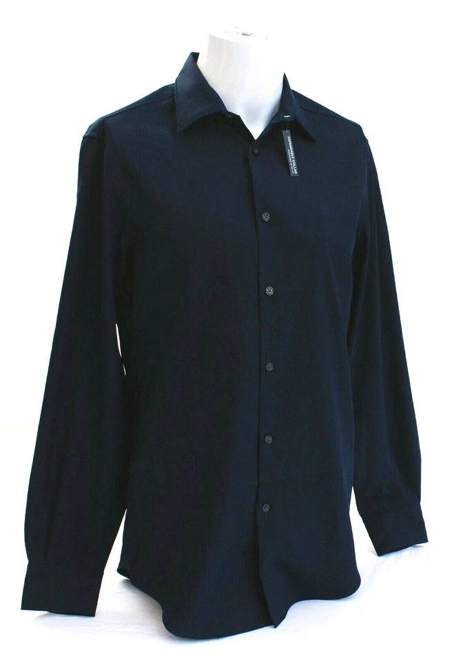 Perry Ellis Dark Sapphire Stretch Long Sleeve Button Front Shirt Men's NWT - Image 3 of 4